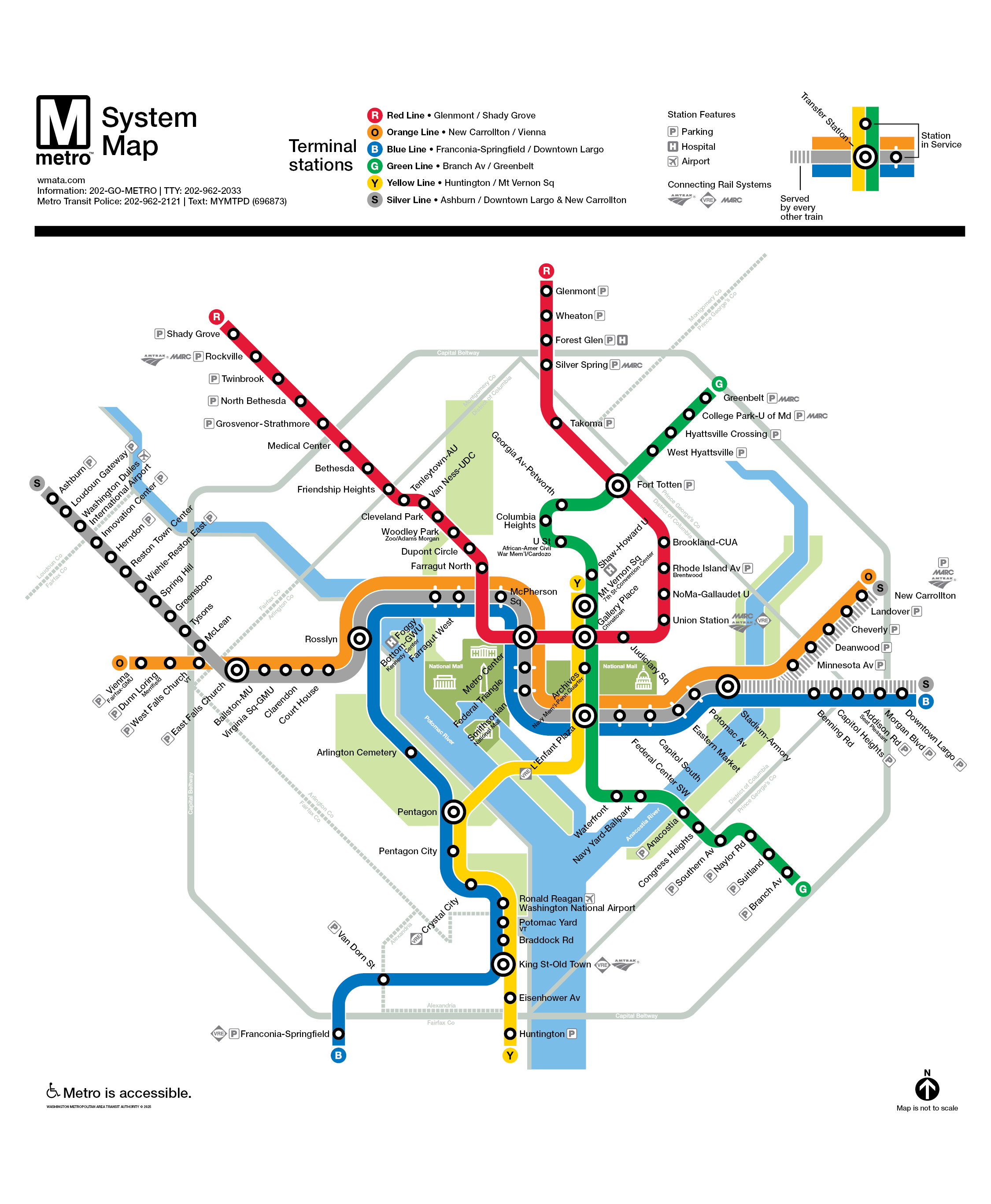 WMATA Metro System Map